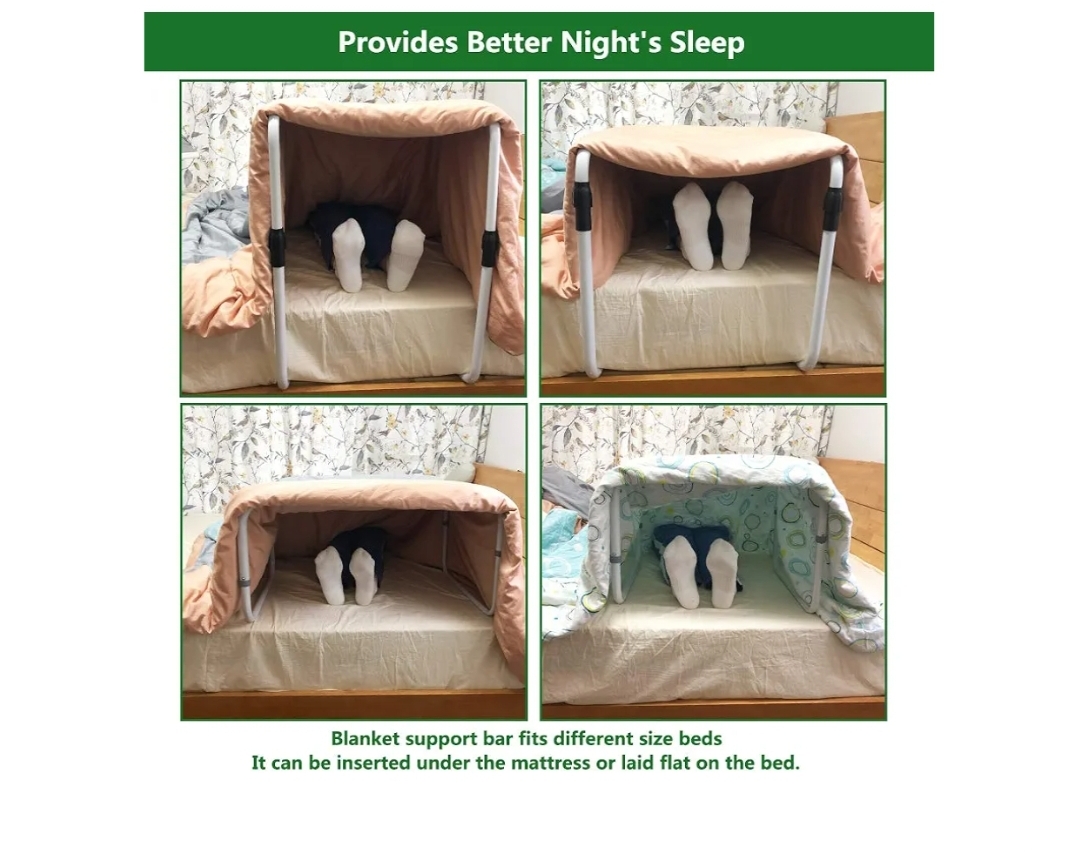 Blanket Lifter Foot Surgery Tent Cradle Bed Sheet Lifter Blanket Lift Bar Support Medical Tent Adjustable Bed Foot Protector for Feet Ankle Surgery Recovery Arthritis Leg Cramps Gout Care - Image 4