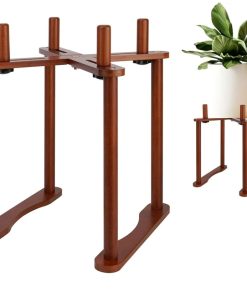 Plant Stand Indoor Adjustable from 5" to 12" Bamboo Plant Holder Corner Plant Stands for Indoor Plants Stable Plant Pot Stand