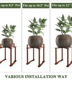 Alternative view of Plant Stand Indoor Adjustable from 5" to 12" Bamboo Plant Holder Corner Plant Stands for Indoor Plants Stable Plant Pot Stand