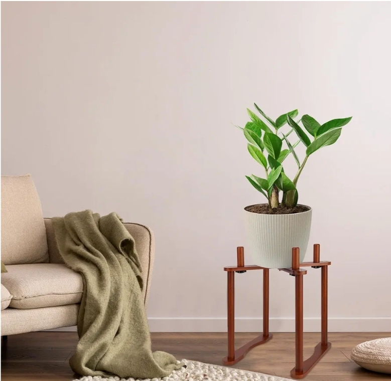 Plant Stand Indoor Adjustable from 5" to 12" Bamboo Plant Holder Corner Plant Stands for Indoor Plants Stable Plant Pot Stand - Image 6