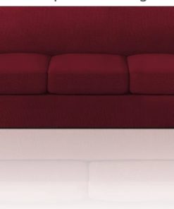 Cushion Sofa Slipcover 4 Pieces Sofa Covers for T Cushion Couch Soft Sofa Slip Covers Furniture Protector with 3 Individual T Shape Seat Covers Width Up to 88" Burgundy