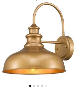 Modern Barn Lighting, 11 inches Barn Light Fixture Indoor in Hand-Painted Gold Finish