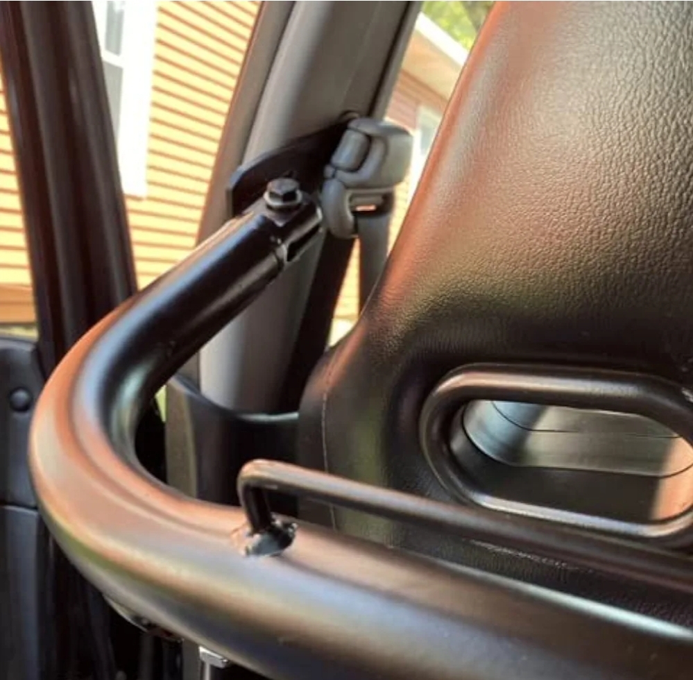 49" Harness Bar Racing Safety Seat Belt Rod Compatible with Ford Honda Mitsubishi and more, Works with All 4-Point, 5-Point and 6-Point Seat Belts Universal Black - Image 8