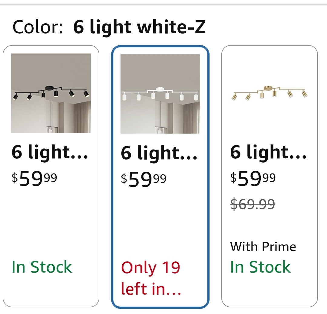 6 Light Track Lighting Fixtures Ceiling, Matte White Kichen Track Lighting Fixtures with Rotatable Light Heads, Foldable Lamp Arms, Modern LED Track Lights - Image 2