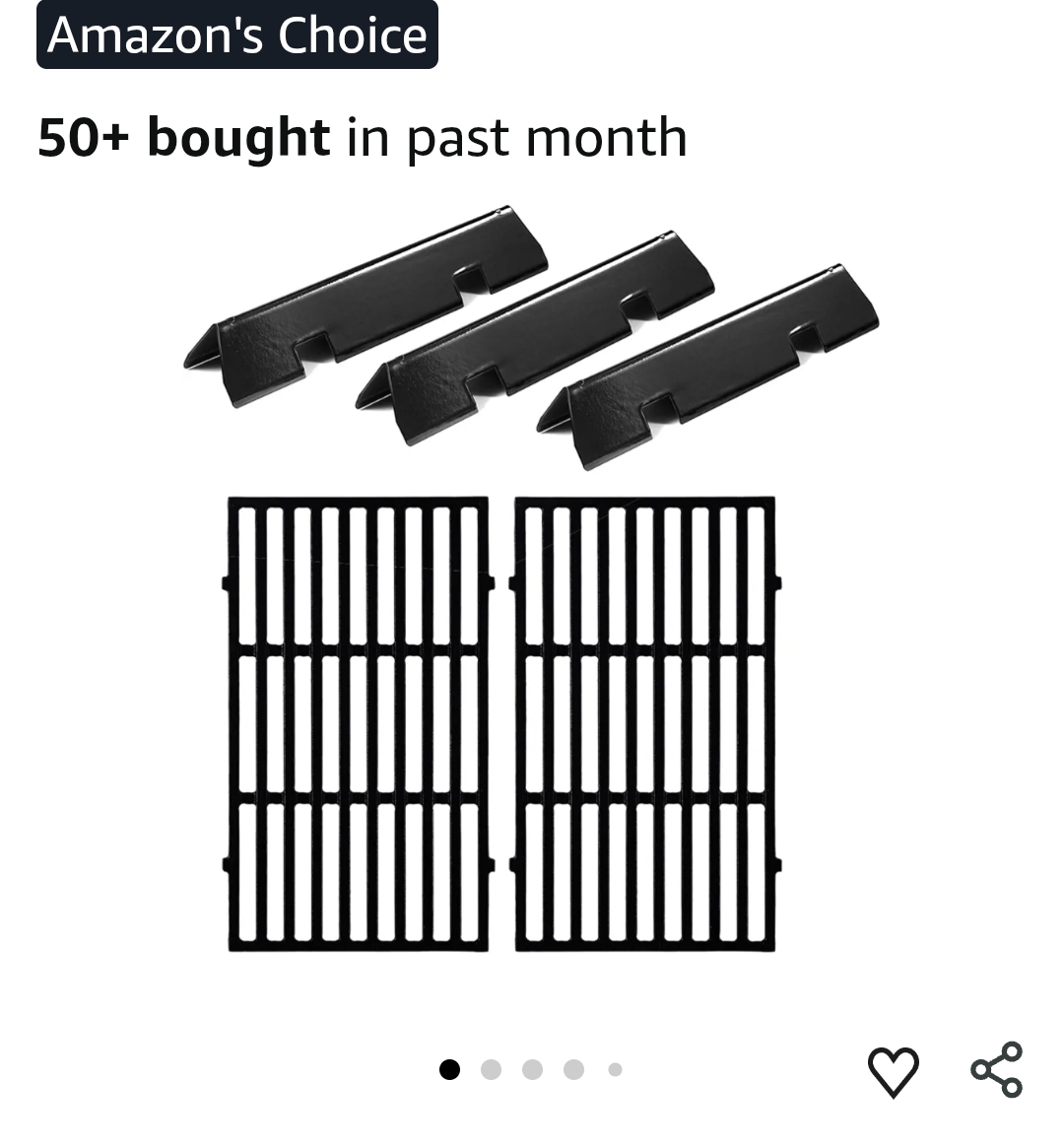 Spirit Grill Replacement Parts 7637 Grates 7635 Flavorizer Bars for Weber Spirit E-210 Grill Parts Weber Spirit I and II 200 Series E210 E220 E215 S210 S220 GS4 Parts Replacement Grates Flavor Bars