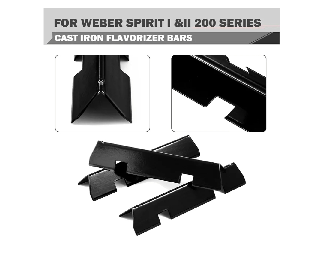 Spirit Grill Replacement Parts 7637 Grates 7635 Flavorizer Bars for Weber Spirit E-210 Grill Parts Weber Spirit I and II 200 Series E210 E220 E215 S210 S220 GS4 Parts Replacement Grates Flavor Bars - Image 8