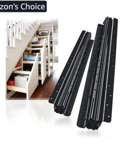Undermount Heavy Duty Drawer Slides Full Extension Bottom Mounted 16 24 32 40 Inch Hidden Under Ball Bearing Metal Rails Track Guide Glide Runners 200 Lb 1 Pair (Bottom Mounted, 40 Inch