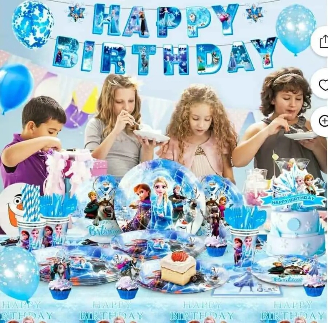Cartoon Frozen Birthday Party Supplies Decorations - Image 5