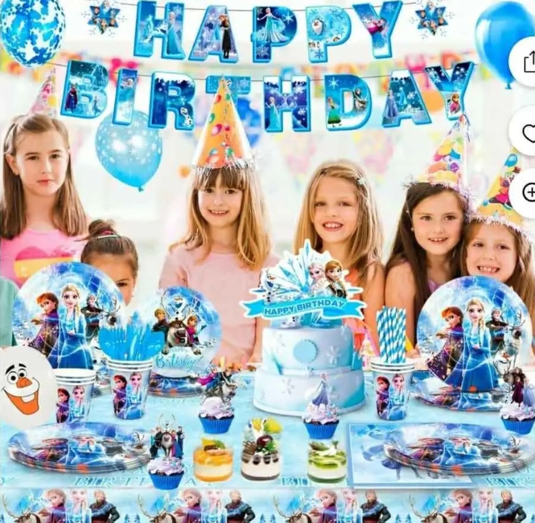 Cartoon Frozen Birthday Party Supplies Decorations - Image 7