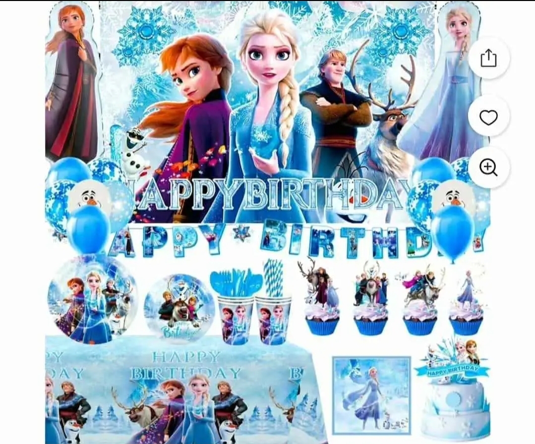 Cartoon Frozen Birthday Party Supplies Decorations - Image 4