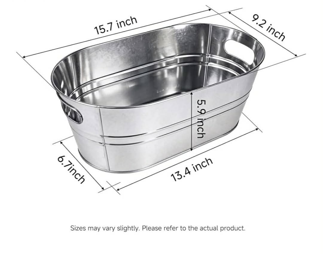 2-Pack Drink Buckets, Ice Bucket, Beverage Buckets for Party (Silver) - Image 4