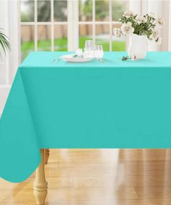 Rectangle Table Cloth 60x120 Inch, Waterproof Wipeable Vinyl Tablecloths Protector, Oil Spill Proof Plastic Table Cover