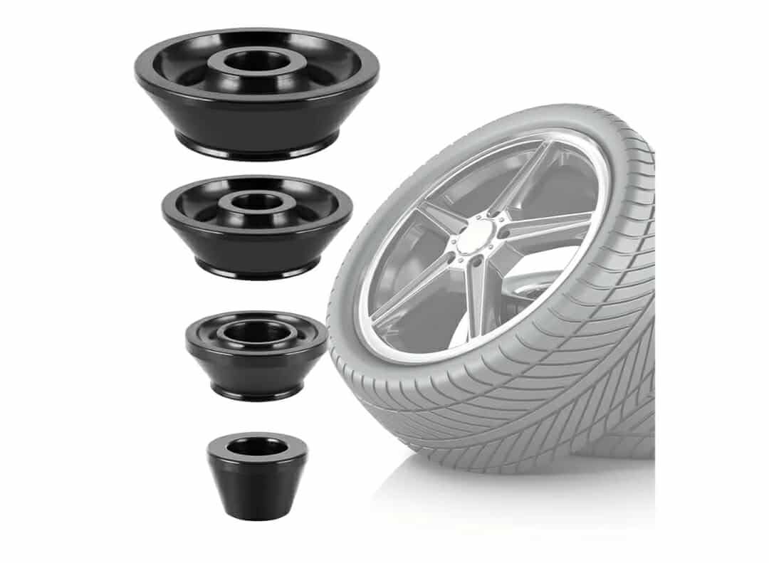 Wheel Balancer Cone 40mm 4pcs Tire Balancing Machine Cones Set Hub Centric Adapter for Tire Balancing Machines, Universal Fit for Cars/SUVs/Trucks (40mm/1.57in)
