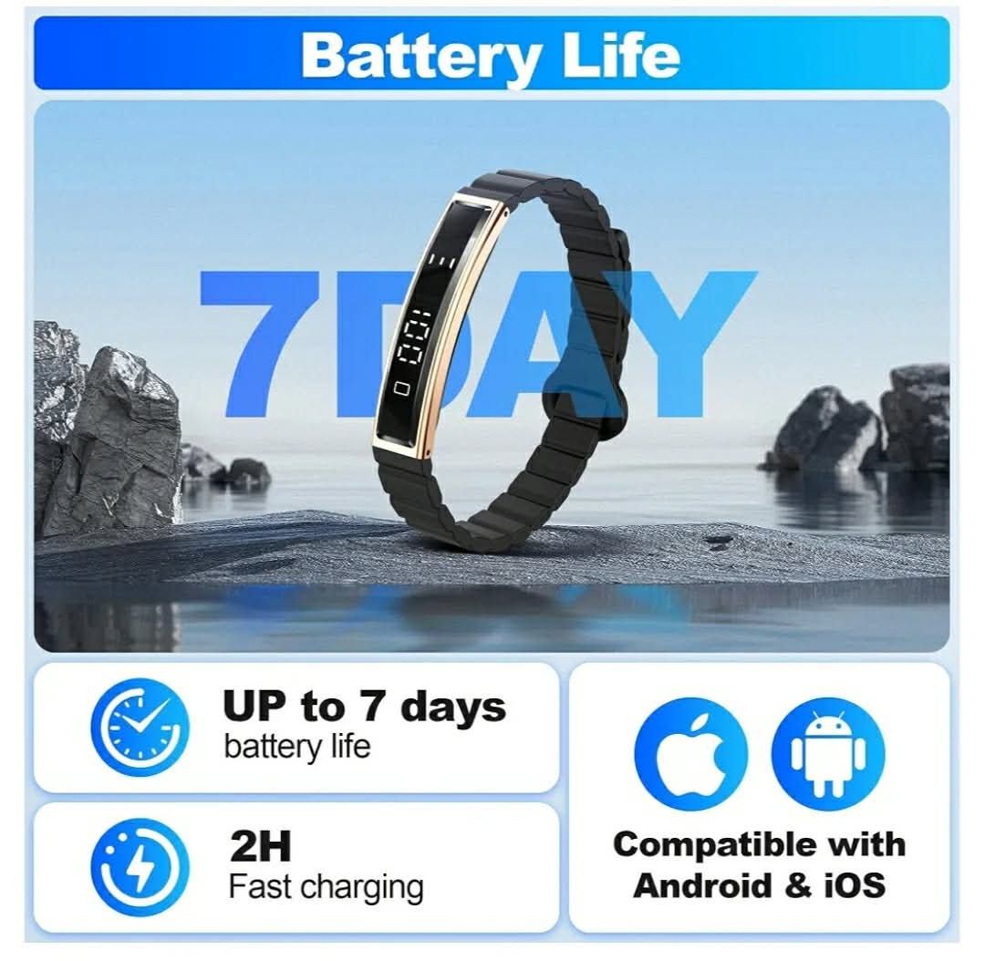 Smart Bracelet for Women Men, Health Activity Fitness Trackers, 24/7 Heart Rate & Sleep Tracker, HRV & Stress Monitor, Smart Wristband with 2 Bands for Calorie/Step Counter, Free APP for iOS & Android - Image 8