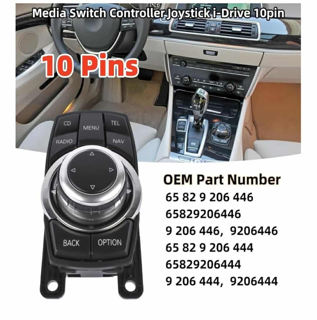 10PIN 65829206446 Media Switch Controller Joystick i-Drive Replacement for BMW F01 F02 F04 F07 GT F10 F11 5 7 Series 2007-2013#65829206444 9206444 Vahaha - Image 5