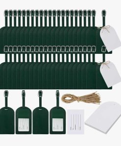 48 Sets Wedding Favors Luggage Tags Bulk Luggage Tags for Guests Bridal Gifts Wedding Bridal Shower Gift PU Leather with Name ID Card Tag for Guests