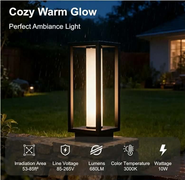 SkyGlow 15" Pathway, Column, and Garden 3-in-1 Light, 120V Aluminum Outdoor IP65 Waterproof LED 3000K Modern Landscape Path Lights Hardwired - Image 4