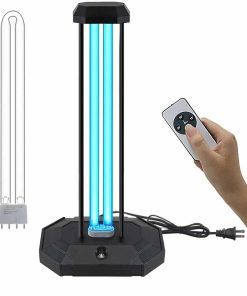 BAIMNOCM UVC Lamp 38W, UV Light Sanitizer Bulb, Ozone Germicidal lamp with Remote Control Timer for Bathroom Basement Household Area