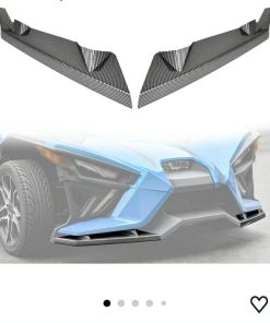 2pc Front Wing Guards for Polaris Slingshot, Carbon Fiber Style Front Bumper Winglet Trim Protector Wing Panel Guard for Polaris Slingshot 2015-2024 Accessories, 2PCS