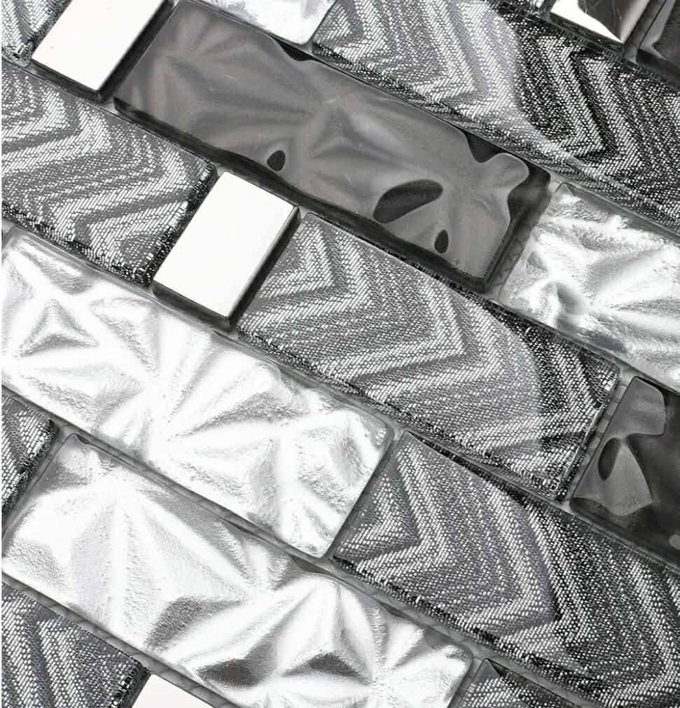 Black Backsplash Tile for Kitchen Bathroom Walls Mosaic Subway Tile (Pack of 5 Sheets) - Image 4