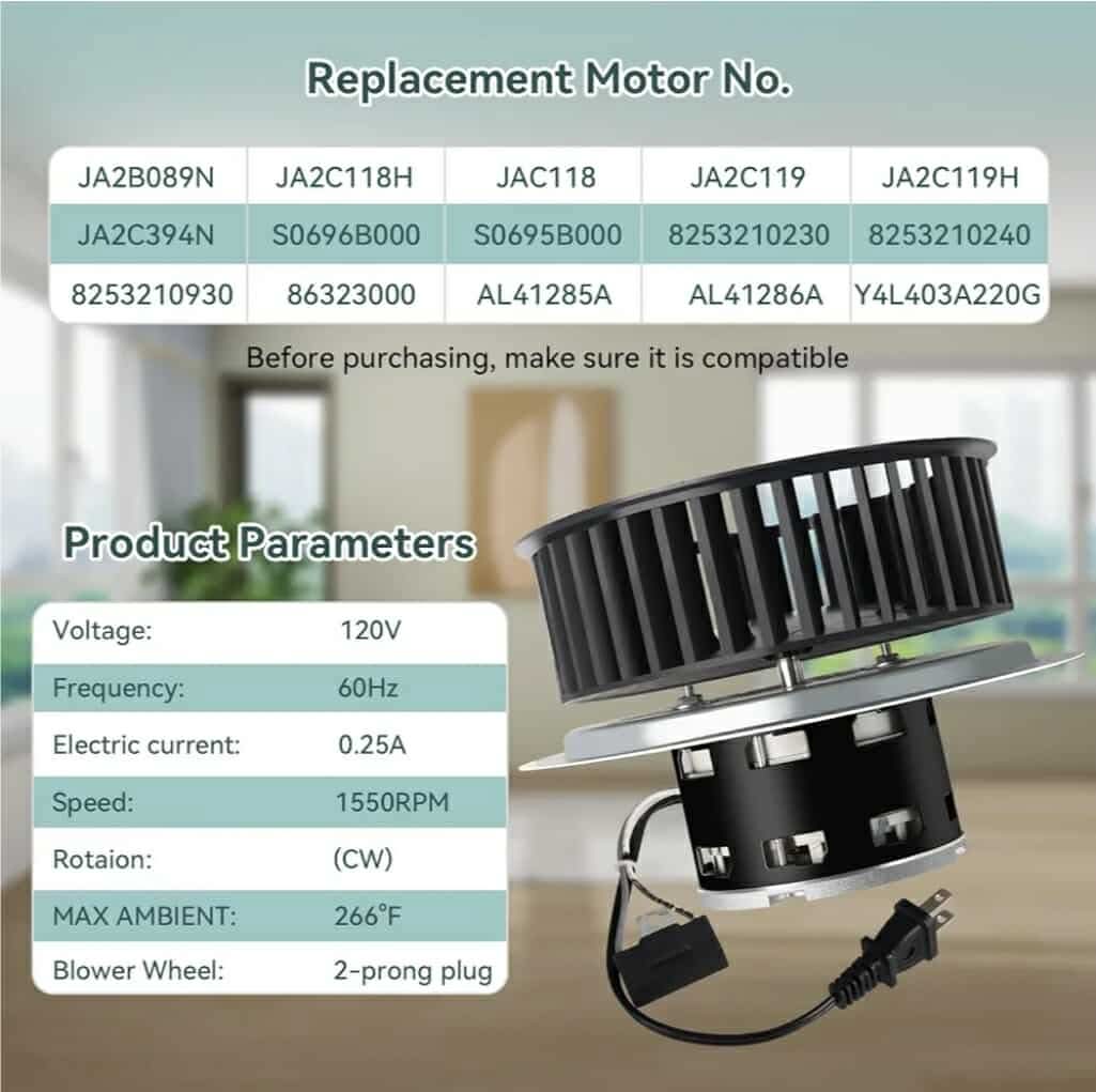 Upgrade QT-110N-B QT-80N-B QT-90N-B QT-9093 QT-100L Bathroom Fan Motor & Blower Wheel Replacement - Image 3
