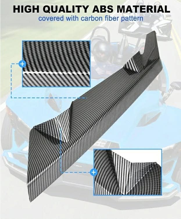 2pc Front Wing Guards for Polaris Slingshot, Carbon Fiber Style Front Bumper Winglet Trim Protector Wing Panel Guard for Polaris Slingshot 2015-2024 Accessories, 2PCS - Image 7