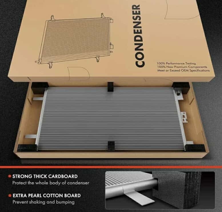A-Premium Air Conditioning A/C Condenser Compatible with 2005-2012 Toyota Tacoma 2.7L 4.0L, Re - Image 6