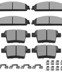 Ceramic Brake Pads Kits, 8pcs Brakes Pads Set fit for Ford Five Hundred, 05-07 for Ford Freestyle, 08-09 for Ford Taurus, 08-09 for Ford Taurus X, 05-07 for Mercury Montego, 08-09 for Mercury Sable