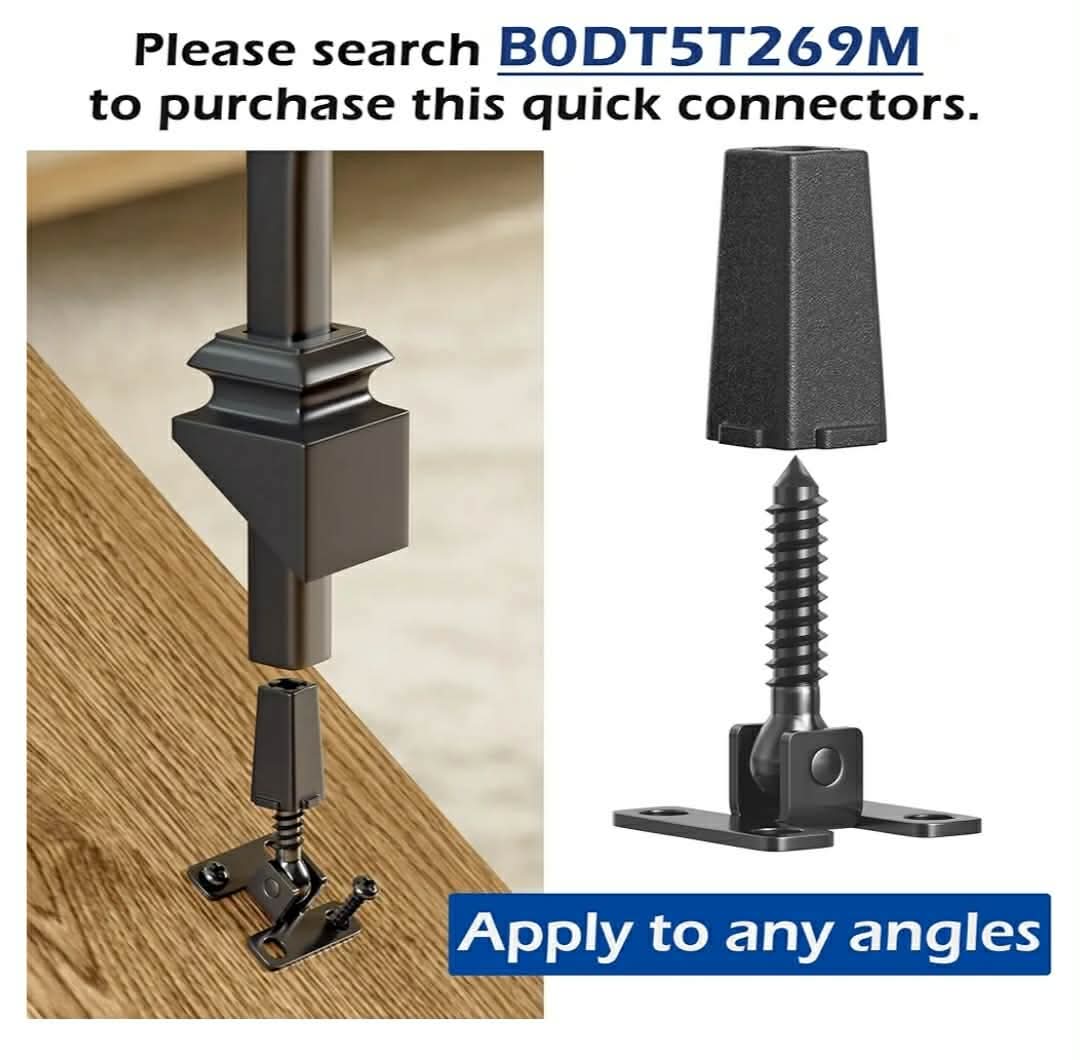New 12pk Wrought Iron Hollow Balusters - Deck Spindles Stair Railing indoor,Stair Single Spoon Knuckle Hollow Iron Baluster stair spindles, for staircase interior, Includes 2 Drill Bits for Wood (12 Pack Black) - Image 5