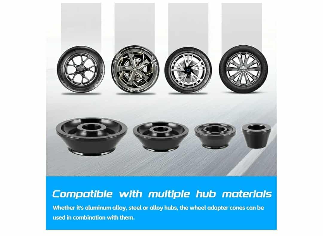 Wheel Balancer Cone 40mm 4pcs Tire Balancing Machine Cones Set Hub Centric Adapter for Tire Balancing Machines, Universal Fit for Cars/SUVs/Trucks (40mm/1.57in) - Image 3