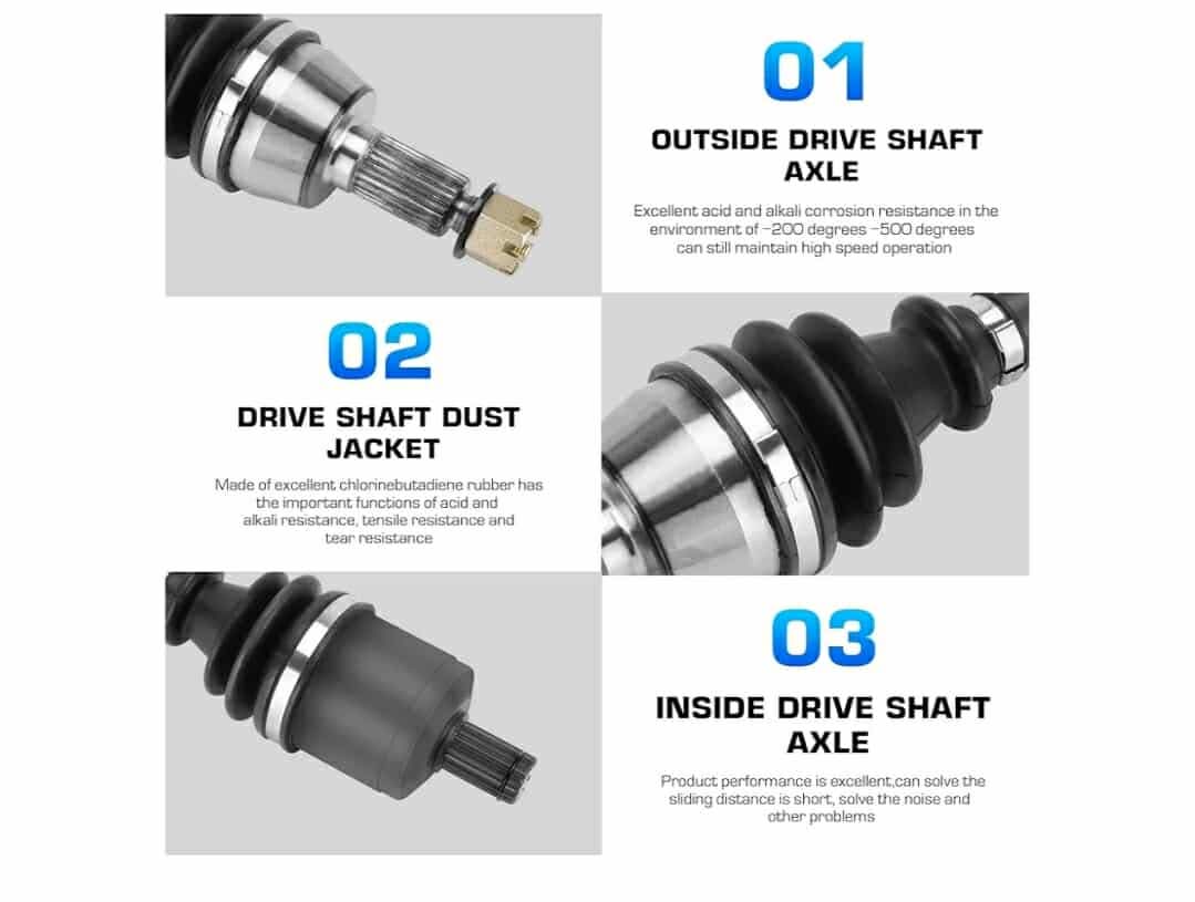 Front Left/Right CV Axle Shaft Fits for Polaris RZR 4 800/ RZR S 800 Ranger 570 900 1000 Crew XP 2009 2010 2011 2012 2013 2014 2015 2016 2017 2018 2019 2020, Replace for 1332637, 1 Front Axle - Image 5