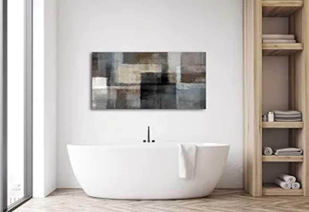 Abstract Wall Art Canvas Print Picture Painting for Home Bedroom, Decoration Modern Framed Artwork Wall Art Living Room Metal Canvas Paintings 24"x48" - Image 4