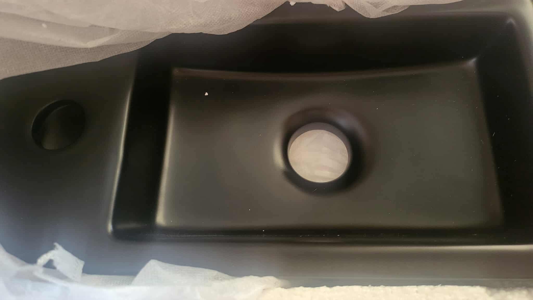 New 18" Ceramic Vanity Sink Top in Matte Black - Image 2