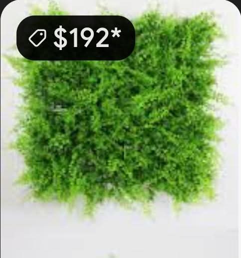 NEW SUPER THICK 48-10×10/ 12- 20X20-Artificial Fern Hedges Panels, Topiary Fence Screening, Faux Greenery Grass Backdrop, Outdoor Privacy Wall Garden Fence Decoration, Pack of 12pcs 20"x20" - Image 2