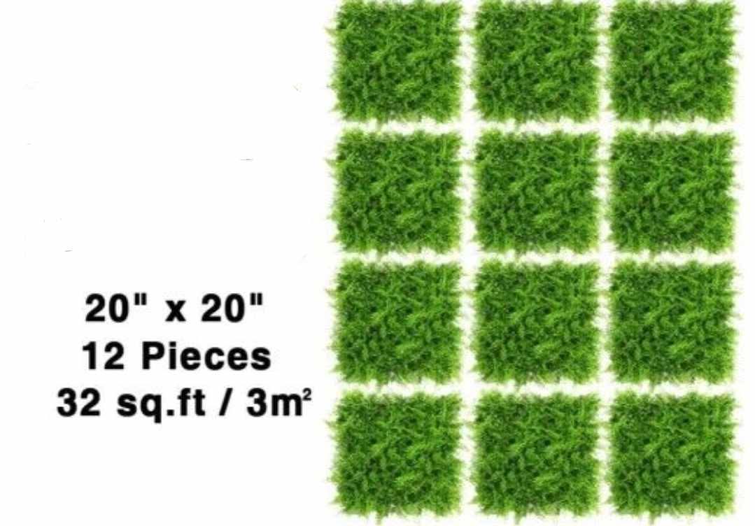 NEW SUPER THICK 48-10×10/ 12- 20X20-Artificial Fern Hedges Panels, Topiary Fence Screening, Faux Greenery Grass Backdrop, Outdoor Privacy Wall Garden Fence Decoration, Pack of 12pcs 20"x20" - Image 4