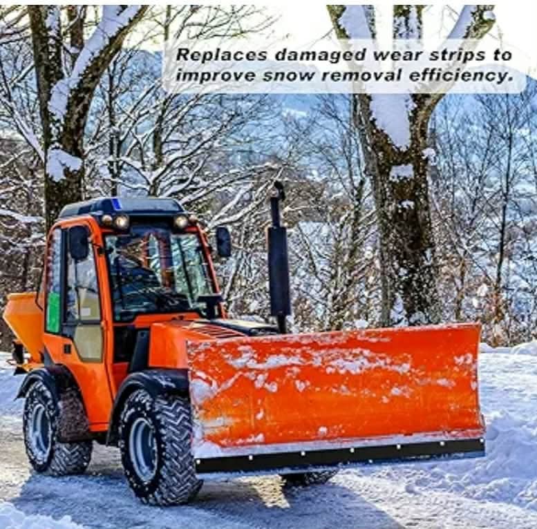 2 Pack Heavy Duty 48" Steel Snow Plow Blade Wear Bar, Replacement Snow Plow Wear Strips - Black Coated, Bolt On Protectors to Extend LifeĀ - Image 4