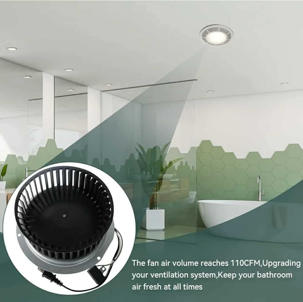 Upgrade QT-110N-B QT-80N-B QT-90N-B QT-9093 QT-100L Bathroom Fan Motor & Blower Wheel Replacement - Image 7