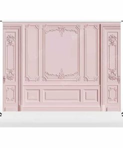 Kate 8×8ft Light Pink Empty Room Photo Backdrop Classic Interior Wedding Photography Background Photo Studio Props for Photographers