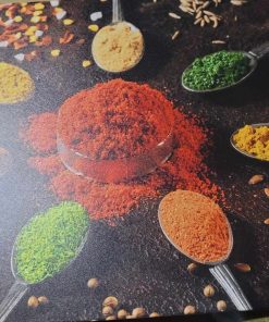 Alternative view of Colorful Spices in Spoons Canvas Wall Art Different Seasoning Gather Togehter on Table Kitchen Pictures Print on Canvas Vintage Painting