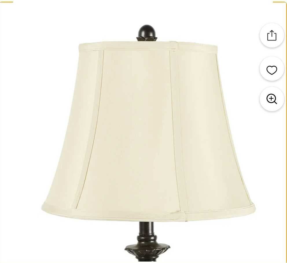 Decor Therapy Mae Traditional Resin Floor Lamp with Faux Silk Shade, Bronze, 61" x 14" - Image 11