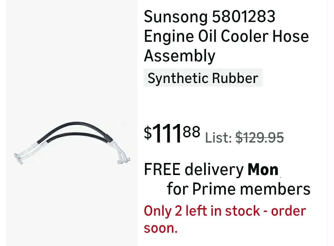 5801283 Engine Oil Cooler Hose Assembly