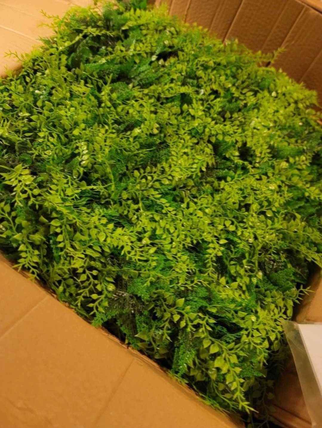 NEW SUPER THICK 48-10×10/ 12- 20X20-Artificial Fern Hedges Panels, Topiary Fence Screening, Faux Greenery Grass Backdrop, Outdoor Privacy Wall Garden Fence Decoration, Pack of 12pcs 20"x20" - Image 3