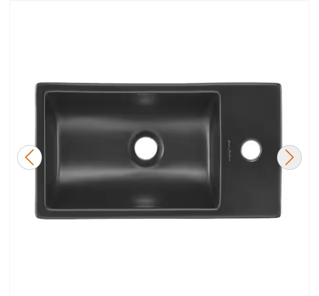 New 18" Ceramic Vanity Sink Top in Matte Black - Image 7