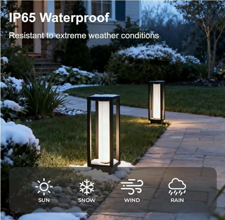 SkyGlow 15" Pathway, Column, and Garden 3-in-1 Light, 120V Aluminum Outdoor IP65 Waterproof LED 3000K Modern Landscape Path Lights Hardwired - Image 3