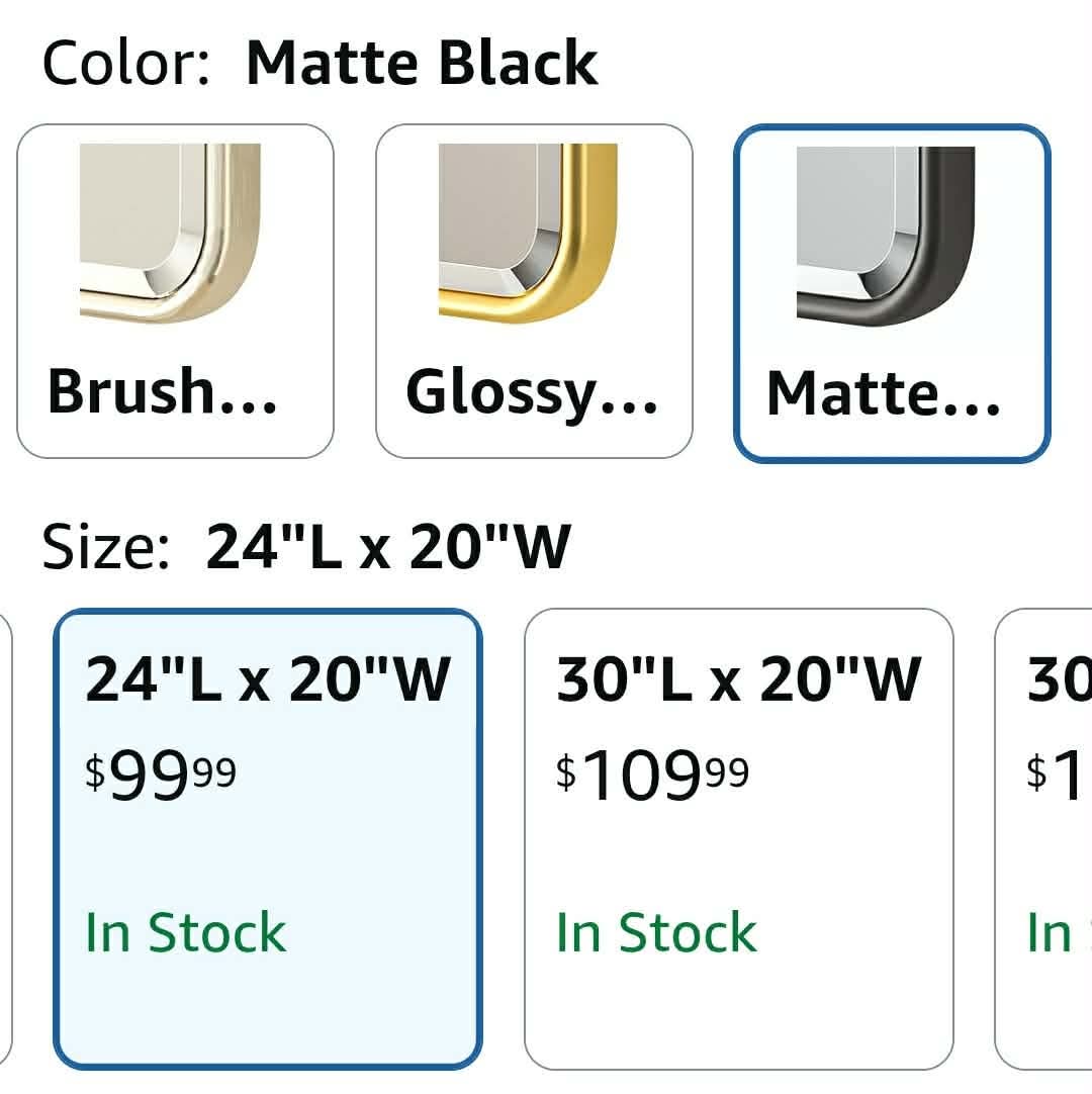 TETOTE Pivot Mirror for Bathroom 20 x 24 Black Pivoting Tilt Rectangle Beveled Mirror, Farmhouse Rounded Corner Metal Framed Bathroom Vanity Mirror for Wall, Horizontal/Vertical, Tempered Glass - Image 2