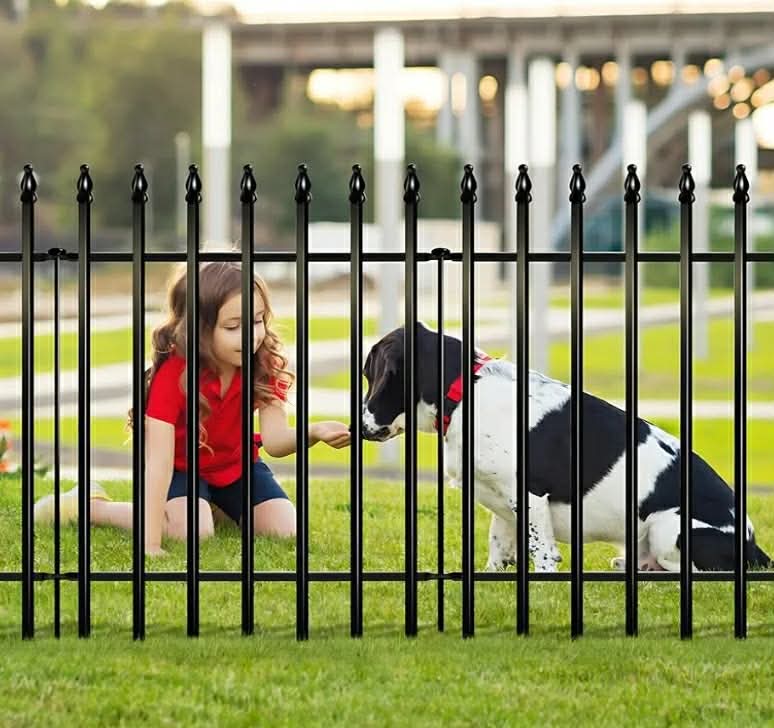 Metal Decorative Garden Fence 36" Wide x 28" High (5 Panels, Total Length 11.6 feet), Metal Border Folding Fence, Landscape Fencing Dog Fence Pet Fence for Flower Bed, Yard, Animal Barrier - Image 5