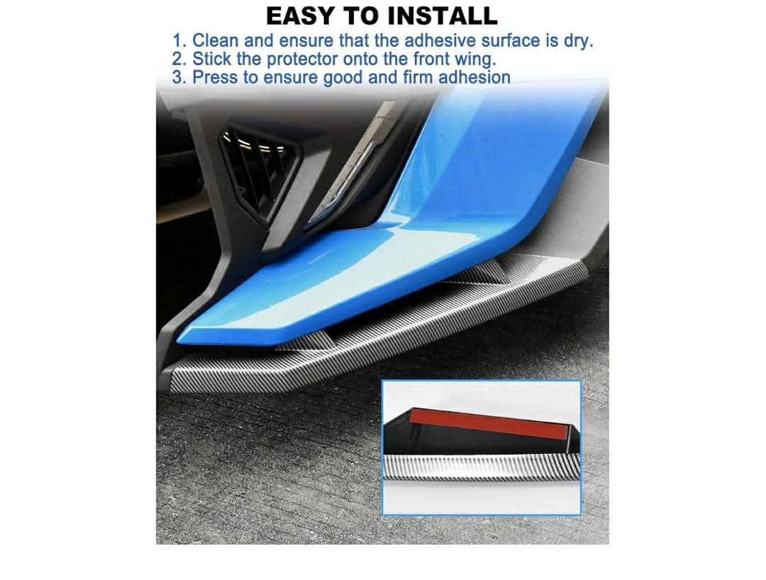 2pc Front Wing Guards for Polaris Slingshot, Carbon Fiber Style Front Bumper Winglet Trim Protector Wing Panel Guard for Polaris Slingshot 2015-2024 Accessories, 2PCS - Image 9