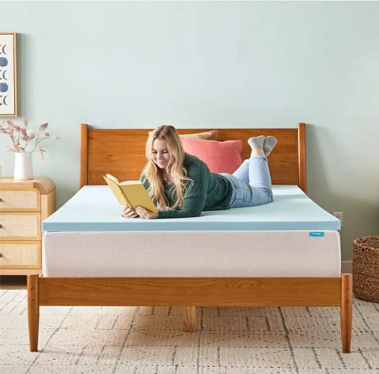 LINENSPA Memory Foam Mattress Topper - 2 Inch Gel Infused Memory Foam - Plush Feel - Cooling and Pressure Relieving - CertiPUR Certified - Dorm Room Essentials - Full Size - Image 8