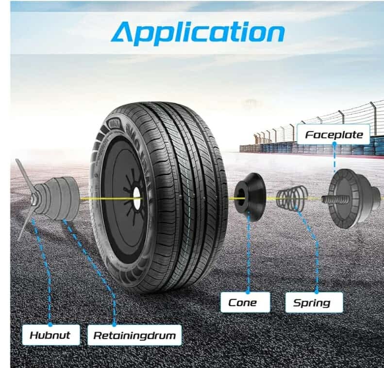 Wheel Balancer Cone 40mm 4pcs Tire Balancing Machine Cones Set Hub Centric Adapter for Tire Balancing Machines, Universal Fit for Cars/SUVs/Trucks (40mm/1.57in) - Image 8
