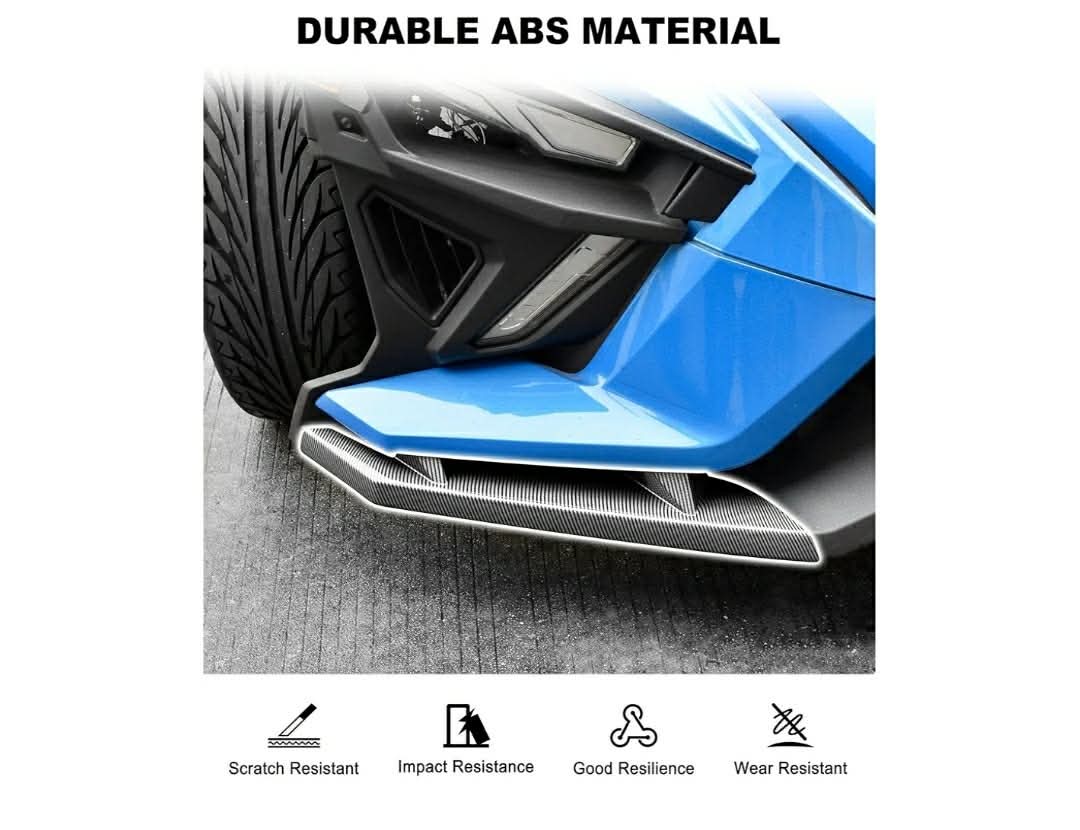 2pc Front Wing Guards for Polaris Slingshot, Carbon Fiber Style Front Bumper Winglet Trim Protector Wing Panel Guard for Polaris Slingshot 2015-2024 Accessories, 2PCS - Image 6